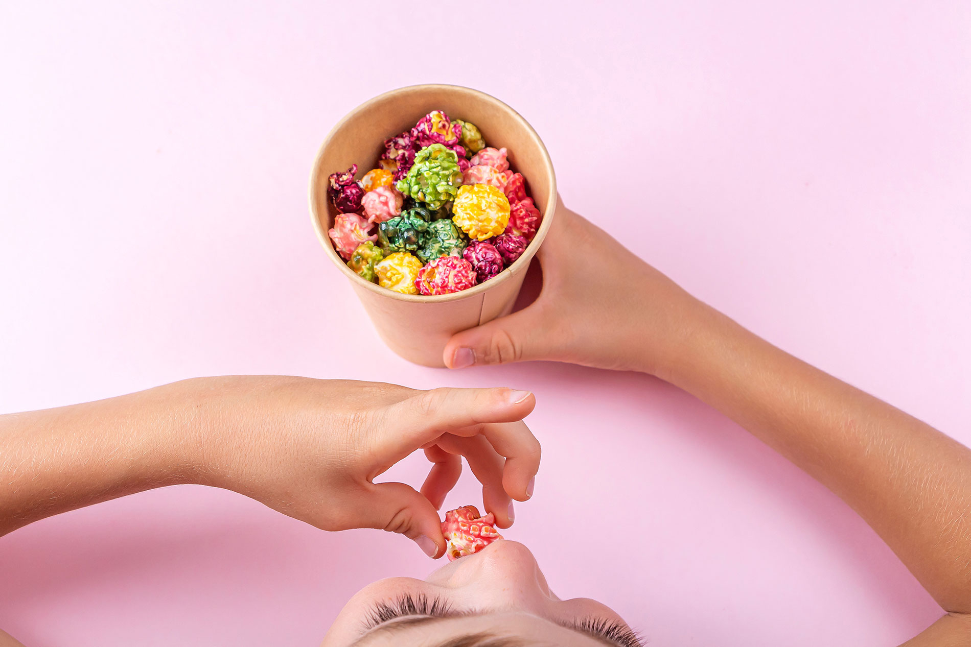 handcrafted candied popcorn